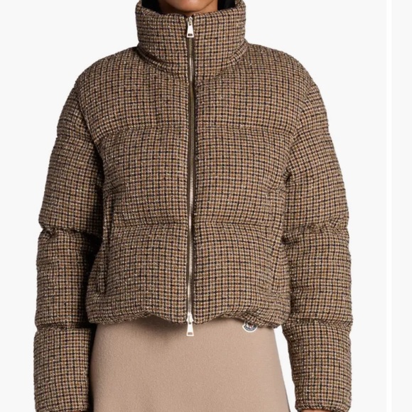 Moncler Seboune Houndstooth Down Jacket size 0 - Picture 1 of 14